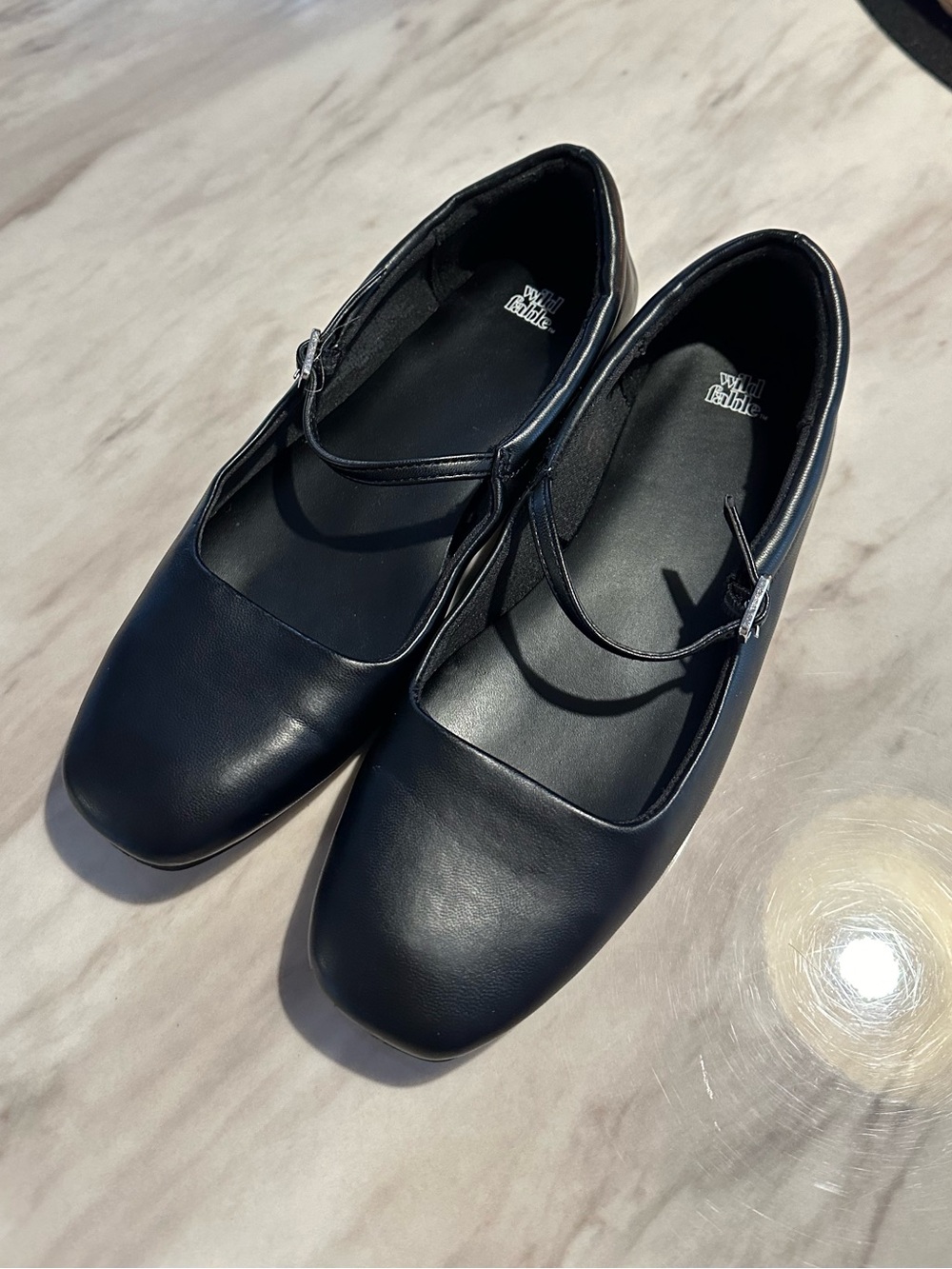 Target Black Mary Jane Flats with Ankle Strap